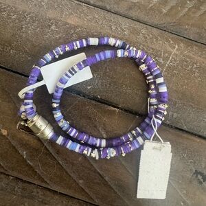 NWT Kendra Scott Reece Gold Wrap Bracelet in Purple Mix